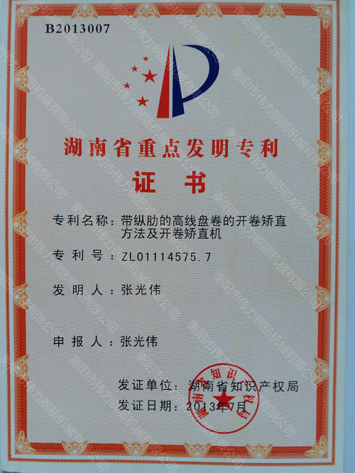 湖南省重点发明专利2